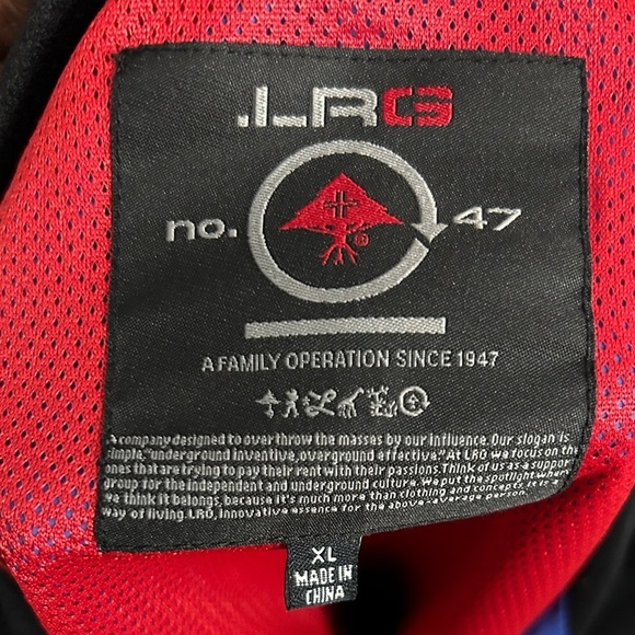 Y2K L-R-G LRG Enterpriser Windbreaker Men’s Jacket Blue Logo Size XL - Picture 10 of 11